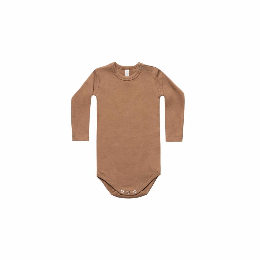 Ribbed Longsleeve Onesie | Copper - 6-12m