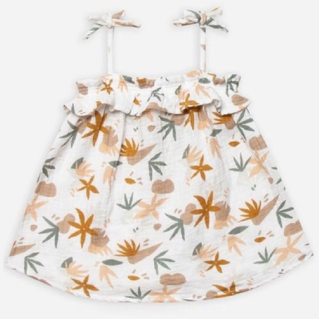 Ruffle Tube Top | Abstract Jungle