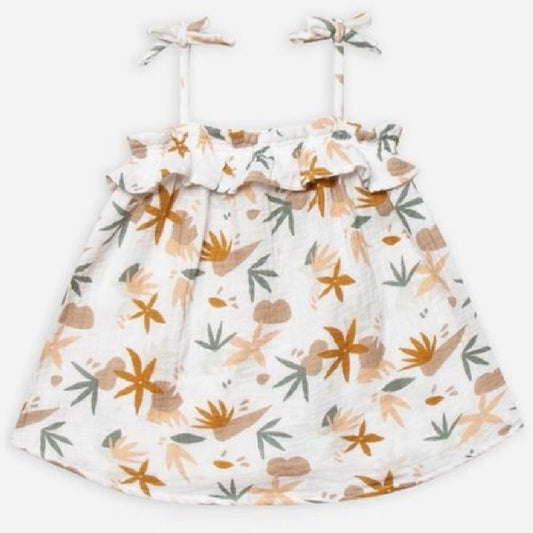 Ruffle Tube Top | Abstract Jungle