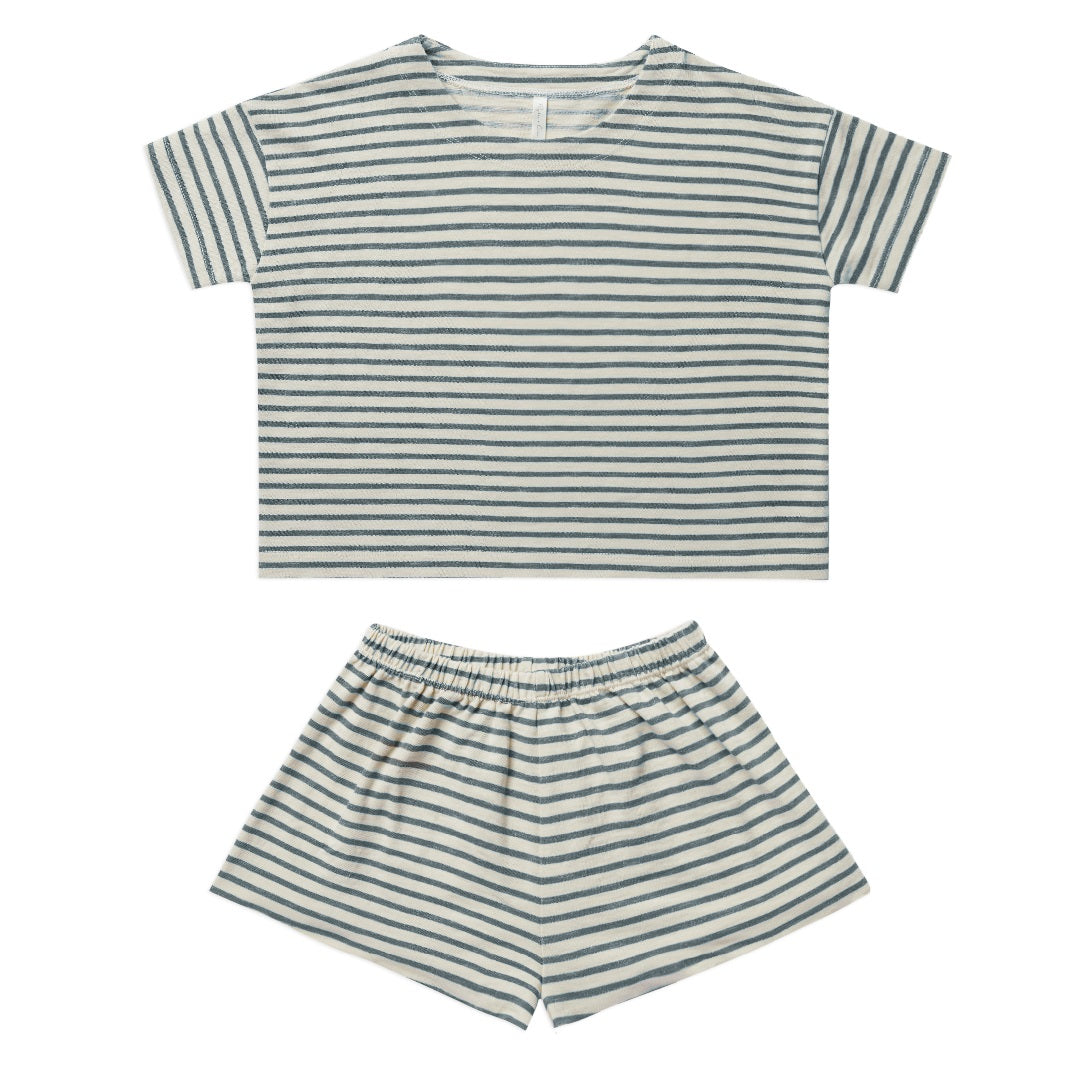 SLUB KNIT SET | SEA STRIPE