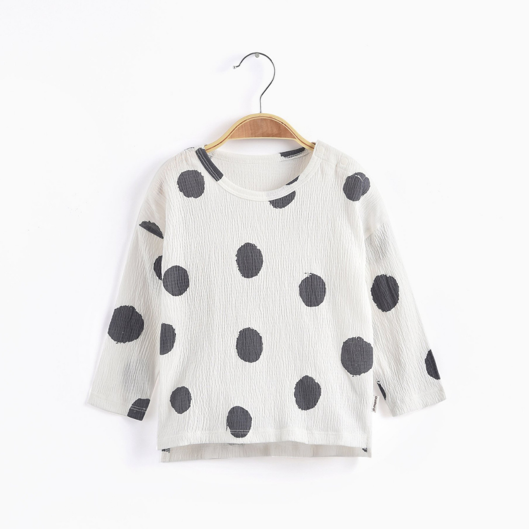 dot print l\s t-shirt