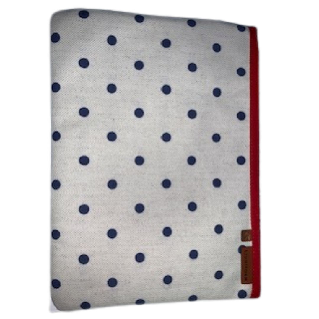 CASE SMALL CREAM POINT BLUE & RED