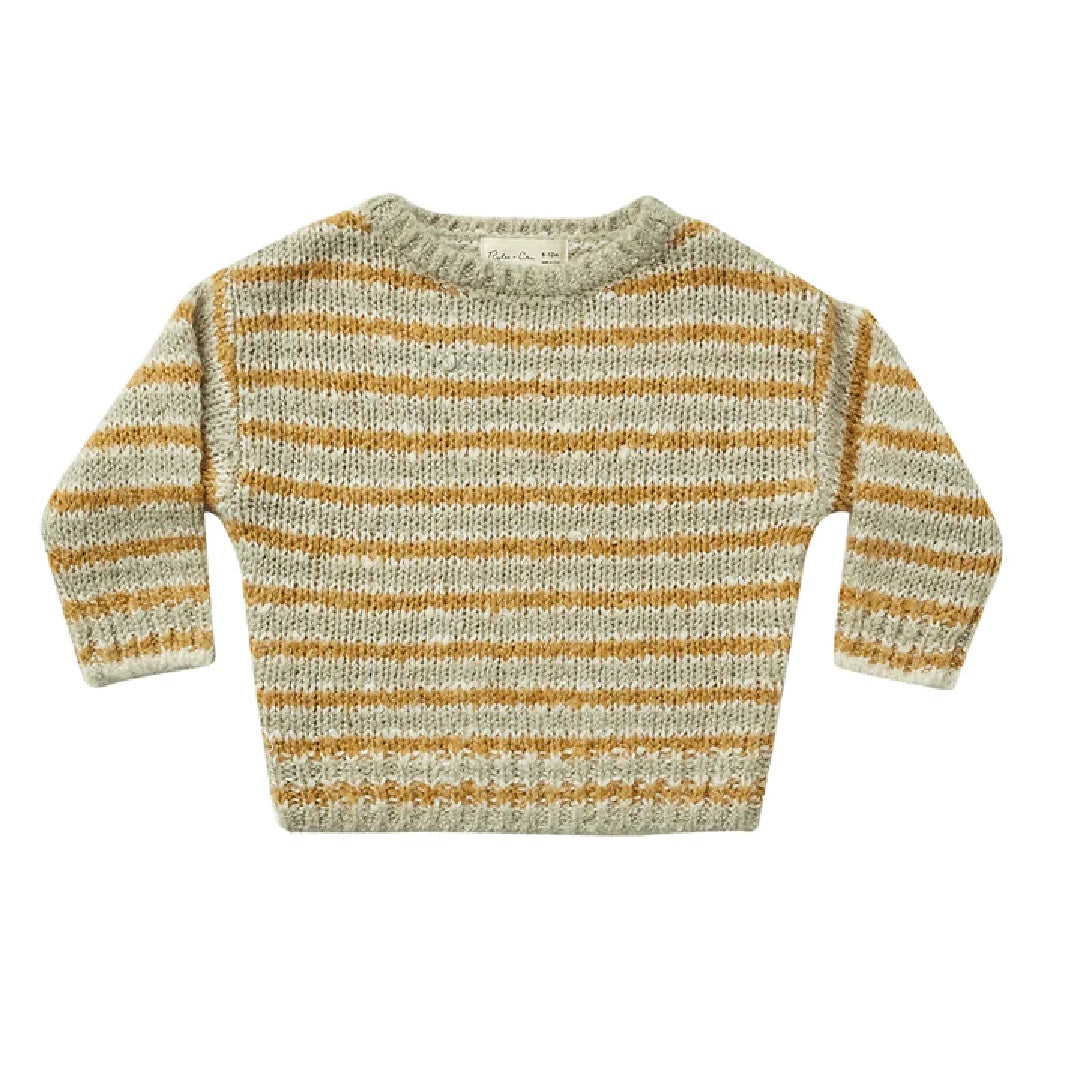 aspen sweater || agave/gold stripe