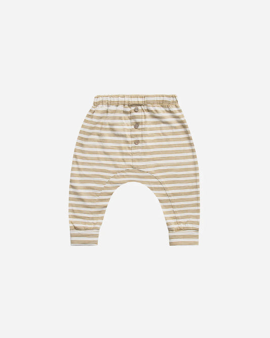 baby cru pant || gold stripe