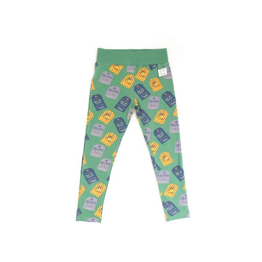 baby legging with ski pass print