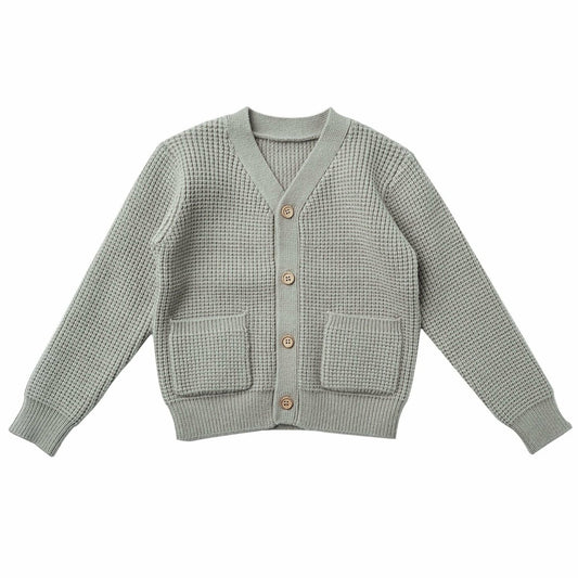 button cardigan || blue fog