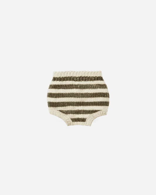chenille bloomer || olive stripe