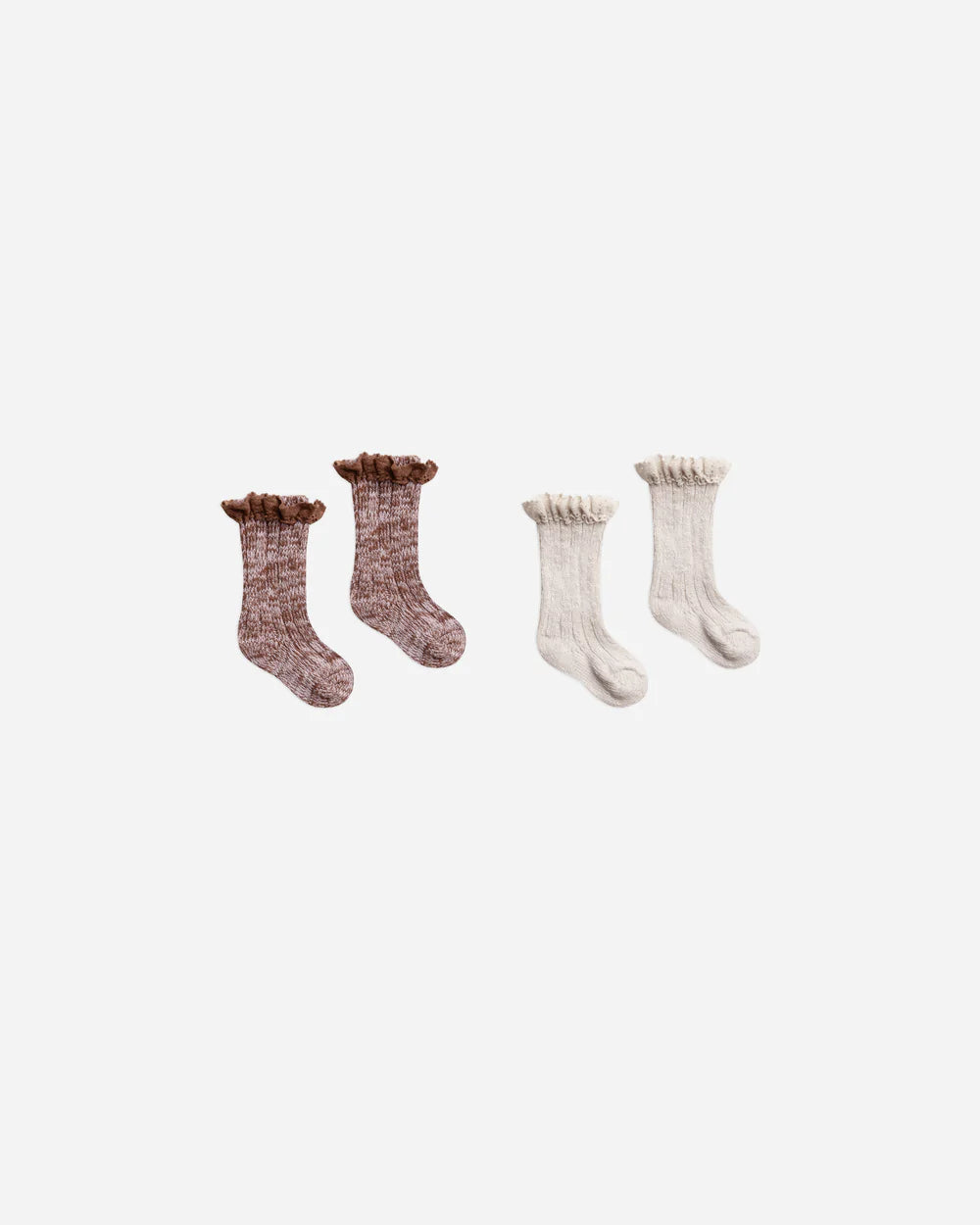 chunky knit socks set || wine & stone
