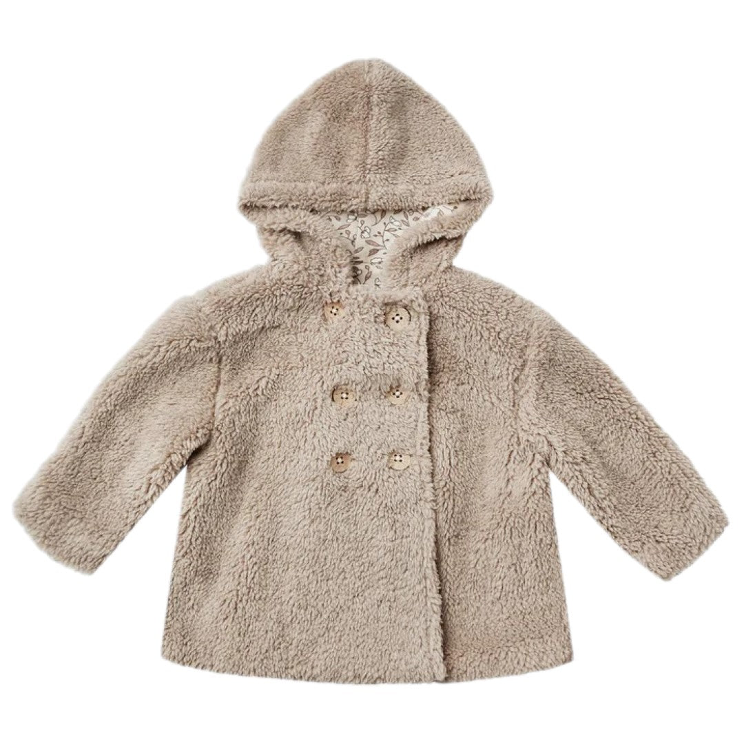 double breasted coat || taupe