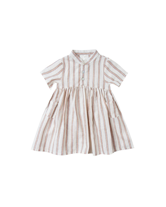 Esme Dress || Truffle Stripe