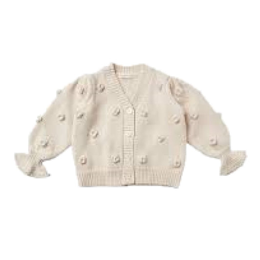 flounce cardigan || stone