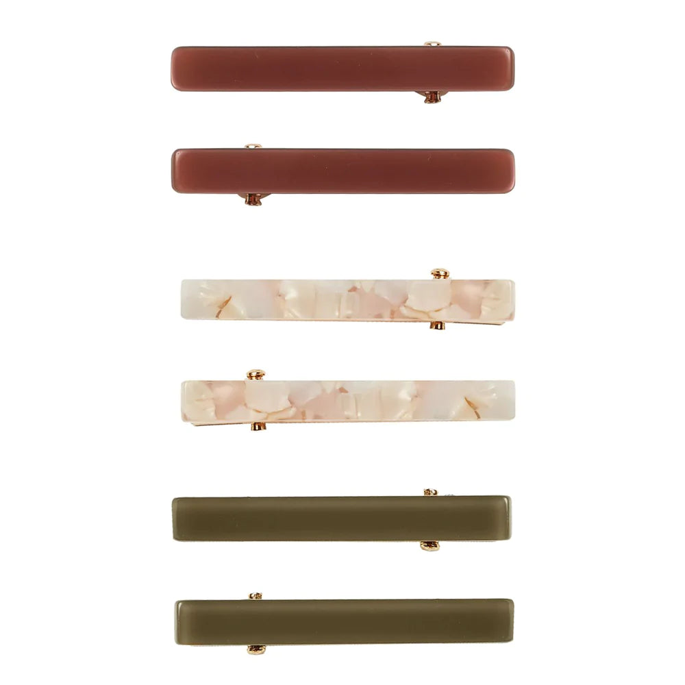 hair clip pack || rose / wine / olive