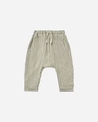 hawthorne trouser || olive stripe