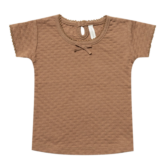 Pointelle Baby Tee | Copper