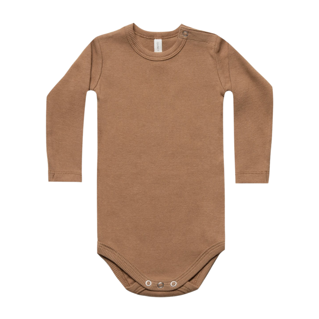 Ribbed Longsleeve Onesie | Copper