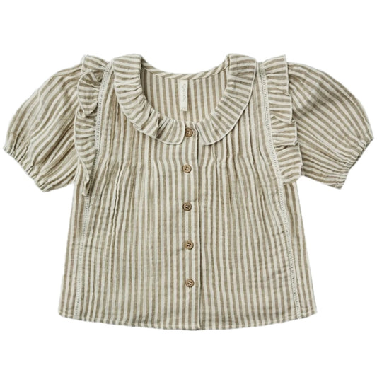 jenny blouse || olive stripe