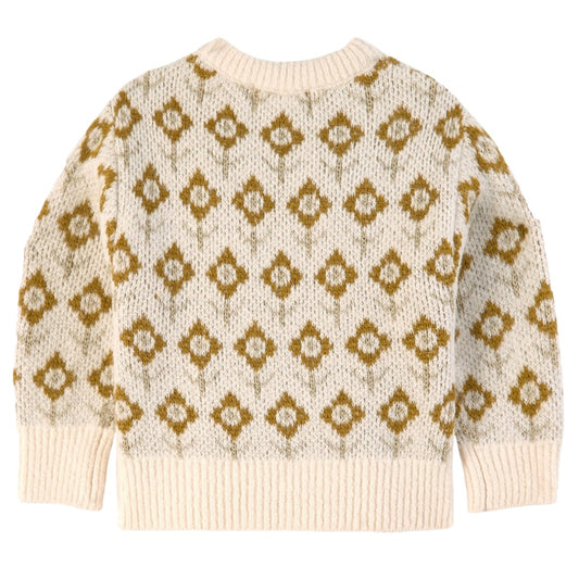 knit pullover || vintage floral