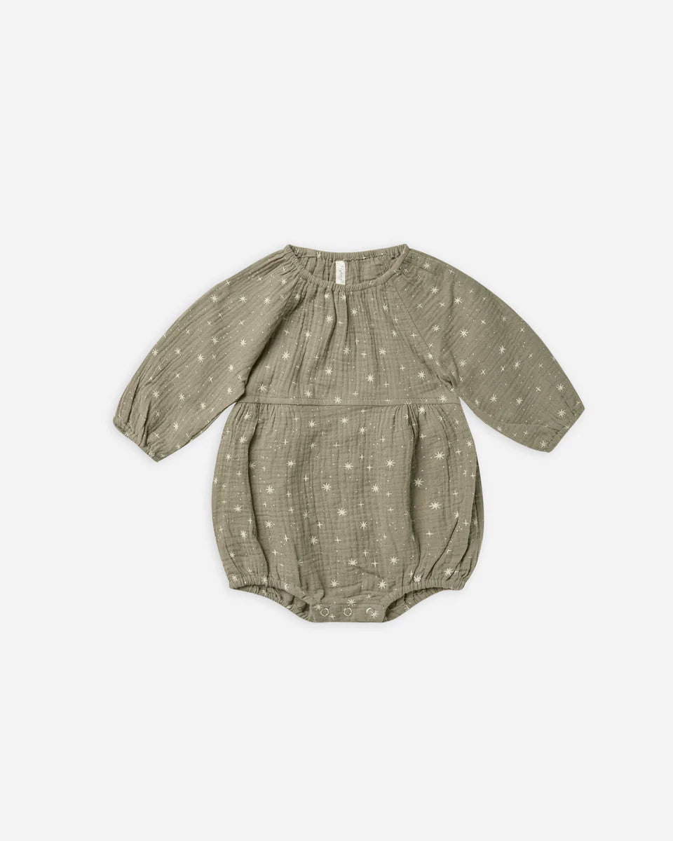 longsleeve bubble romper || stars