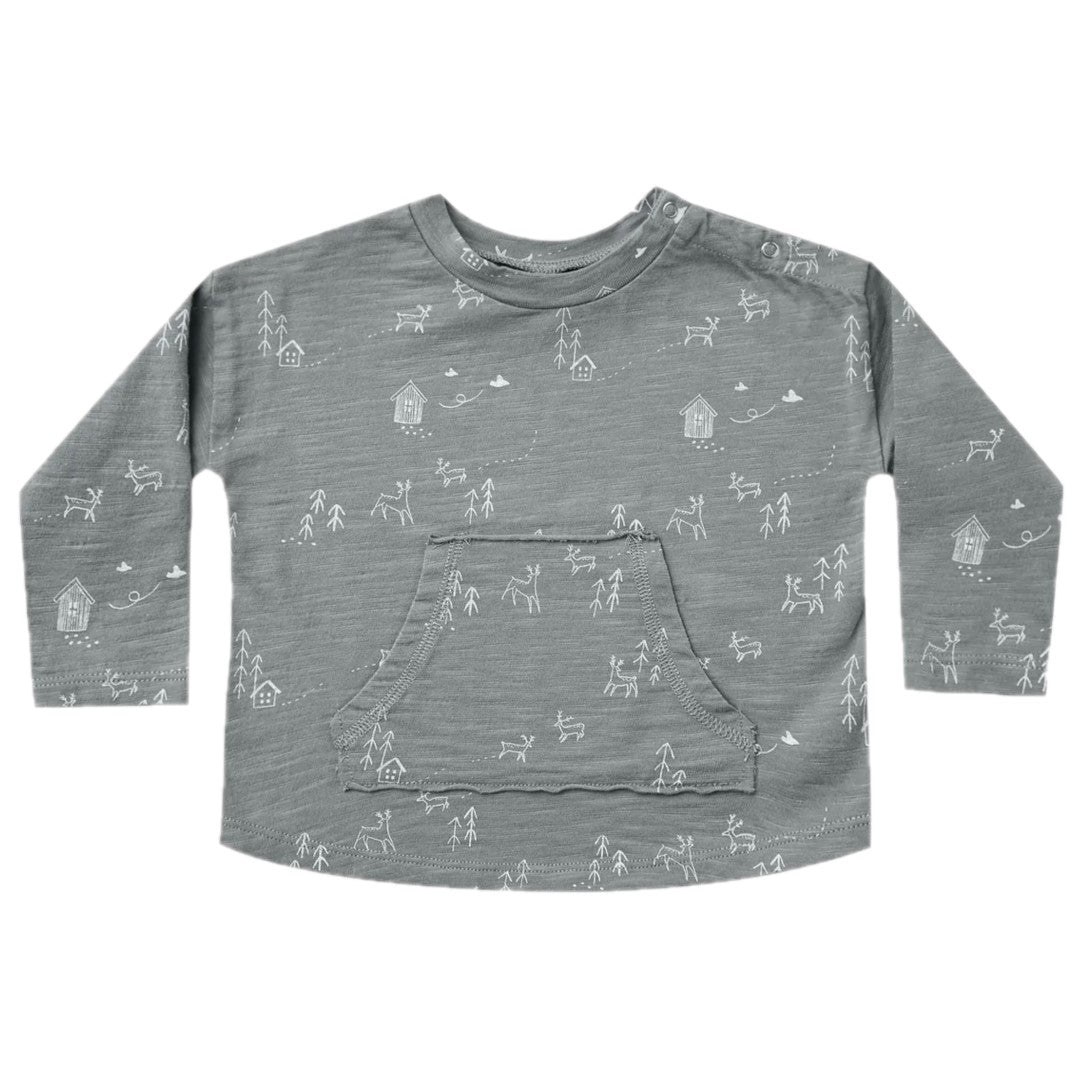 longsleeve pouch tee || woods