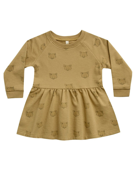 longsleeve raglan dress || coyote