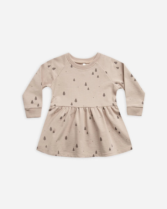 longsleeve raglan dress || trees