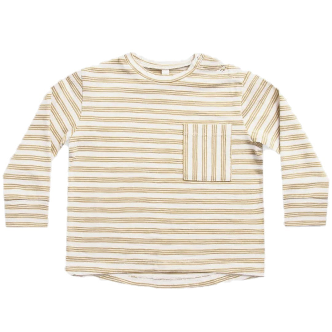 longsleeve skater tee || gold stripe
