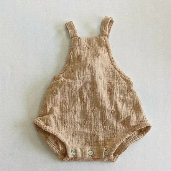 cross embroidered norah romper