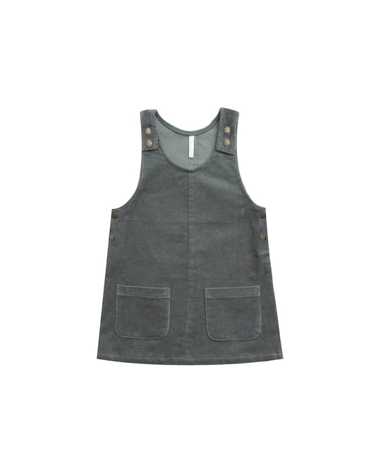 odette overall dress || indigo