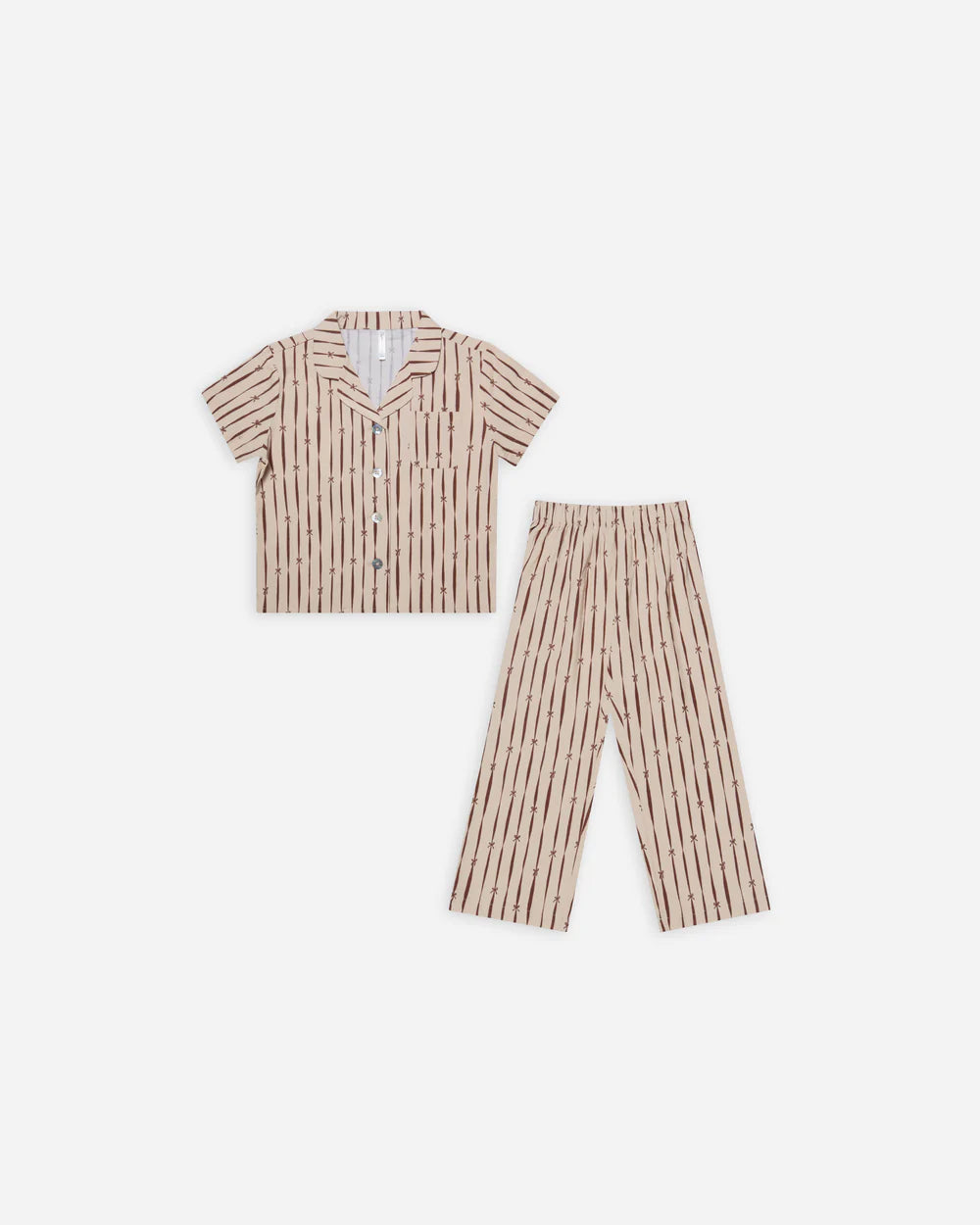 organic girls bedtime set || ribbons + bows