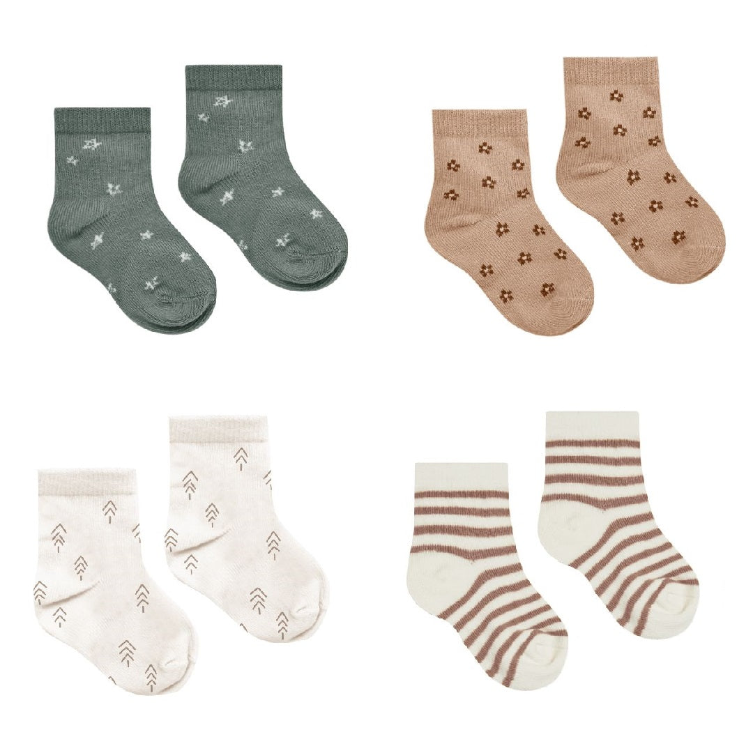 printed socks, set of 4