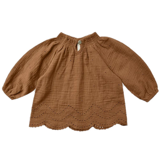 quincy blouse || rust