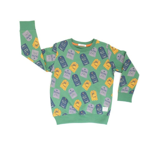 ski pass print sweat