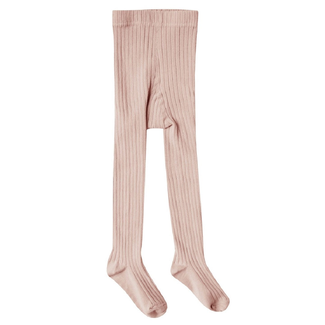 solid ribbed tights
