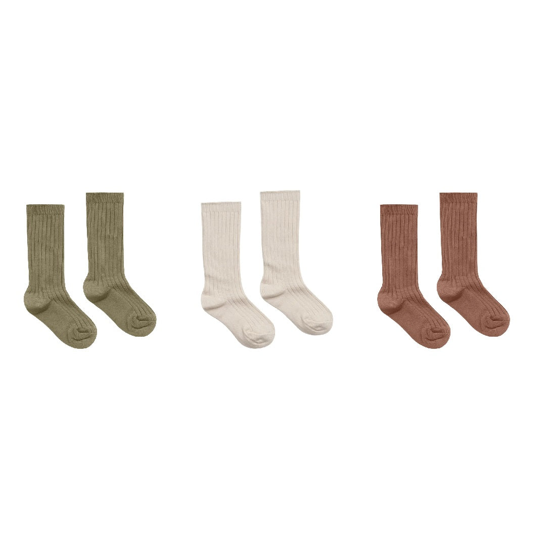 solid ribbed tights -  3 pack || 119LTW