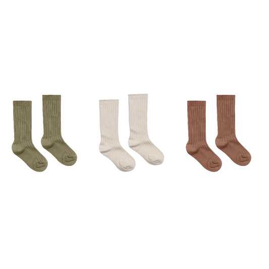 solid ribbed tights -  3 pack || 119LTW