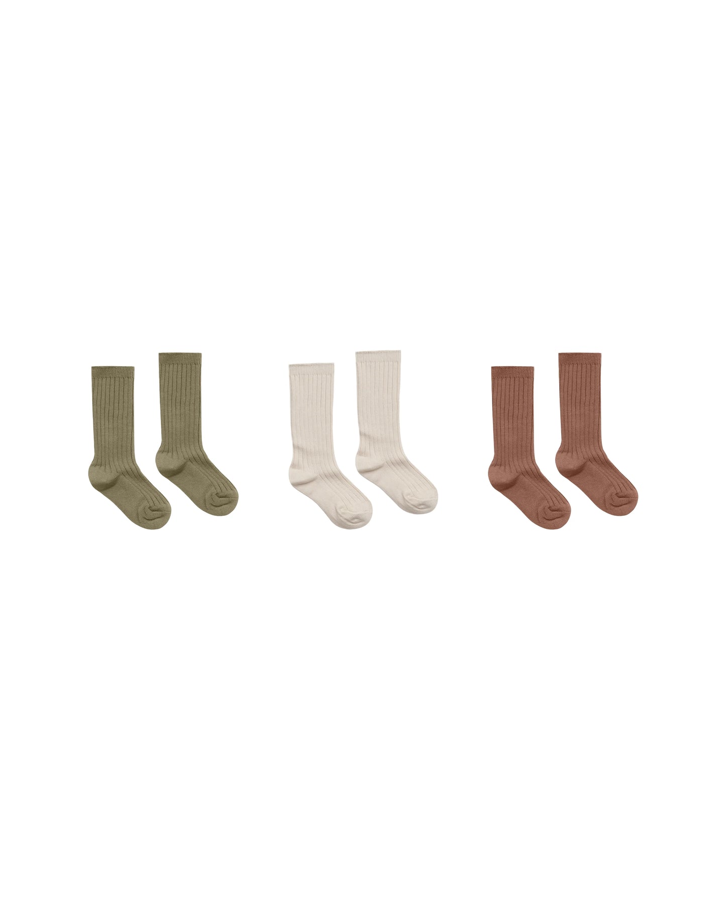 solid ribbed socks - 3 pack || 148LTW