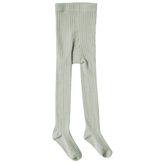 solid ribbed tights