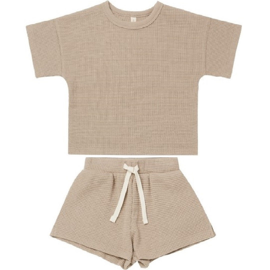 waffle tee + short set