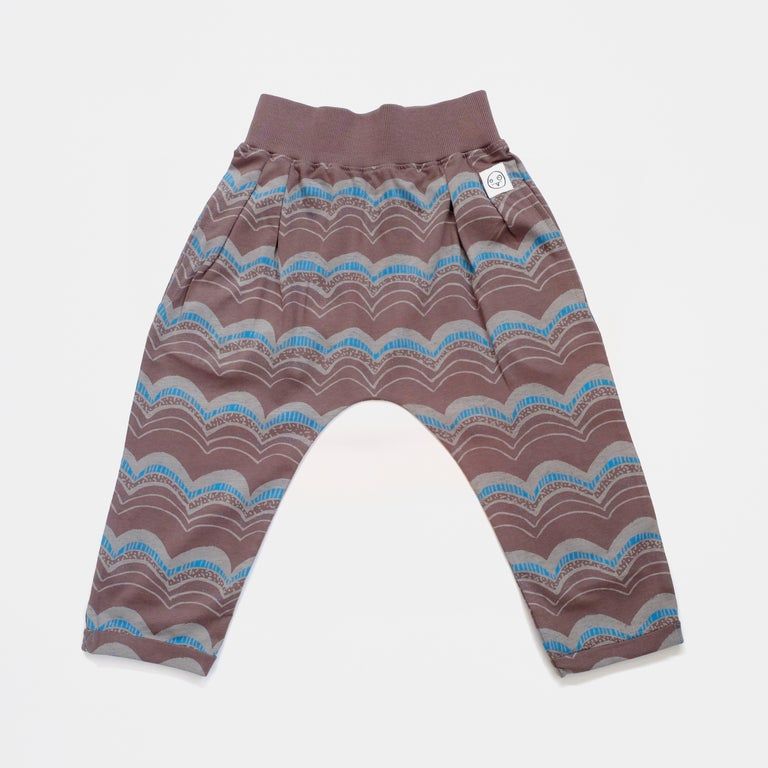 wave print harem trouser